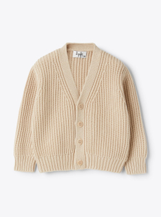 Organic cotton cardigan - Beige | Il Gufo