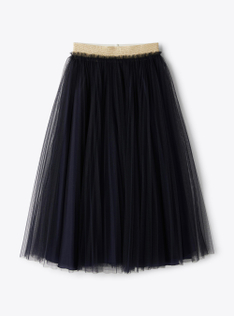 Jupe en tulle plissé - Bleu | Il Gufo