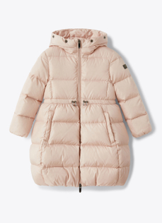 Lange Daunenjacke mit Kapuze - Rose | Il Gufo