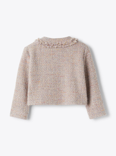 Veste boxy en tweed - Fuchsia | Il Gufo