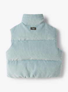 Padded corduroy vest - Light blue | Il Gufo
