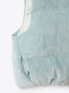 Padded corduroy vest - Light blue | Il Gufo