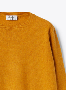Maglia girocollo in cashmere - Arancione | Il Gufo