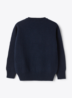 Maglia in lana con motivo natalizio - Blu | Il Gufo