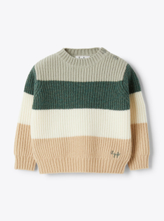 Color-block sweater - Light blue | Il Gufo