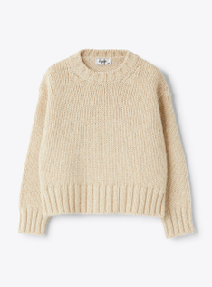Maglione in misto viscosa e lurex - Bianco | Il Gufo