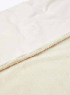 Couverture en fausse fourrure et molleton stretch - Blanc | Il Gufo