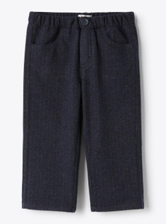 Pantalone in felpa motivo gessato - Blu | Il Gufo