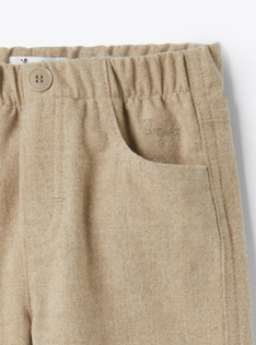 Pantalone in tecno lana - Marrone | Il Gufo
