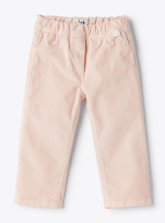 Smooth velvet trousers - Pink | Il Gufo