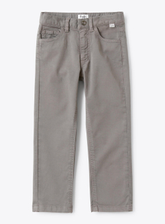 Pantalone 5 tasche in gabardine - Grigio | Il Gufo