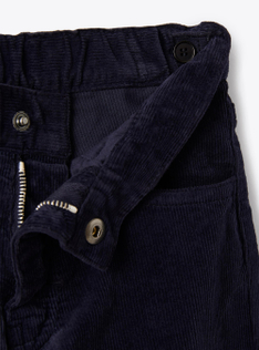 Pantalone 5 tasche in velluto - Blu | Il Gufo