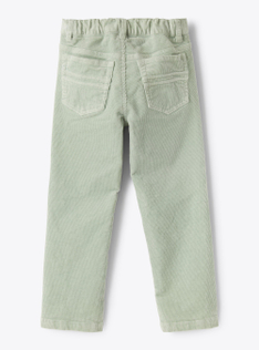 Pantalone 5 tasche in velluto - Verde | Il Gufo
