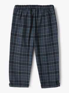 Pantalone in tecno lana scozzese - Blu | Il Gufo