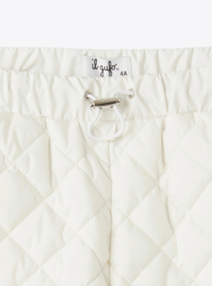 Microfiber nylon joggers - White | Il Gufo
