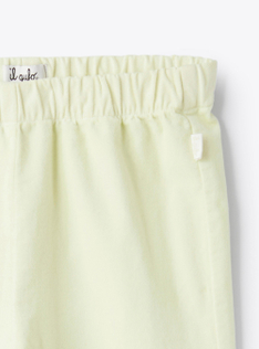Ausgestellte Hose aus Samt - Gelb | Il Gufo