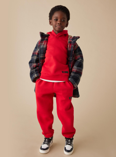 Joggers in felpa garzata - Rosso | Il Gufo