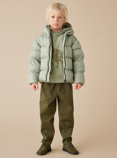Pantalone carrot in gabardine - Verde | Il Gufo