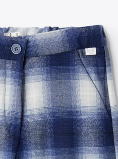 Pantalone palazzo in tecno lana - Blu | Il Gufo