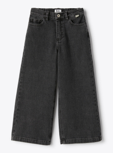 Denim palazzo pants - Black | Il Gufo