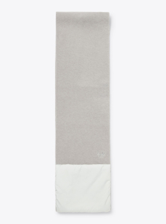 Fleece and microfiber nylon scarf - Grey | Il Gufo