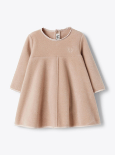 Fleece dress with pocket - Pink | Il Gufo