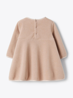 Fleece dress with pocket - Pink | Il Gufo