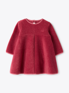 Fleece dress with pocket - Red | Il Gufo