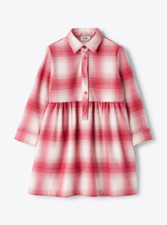Robe chemisier en techno-wool - Rose | Il Gufo