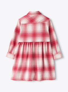 Robe chemisier en techno-wool - Rose | Il Gufo
