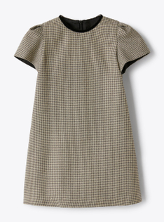 Lurex houndstooth dress - Black | Il Gufo