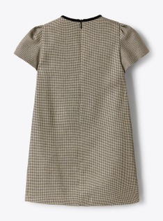 Lurex houndstooth dress - Black | Il Gufo