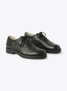 lace-up shoe in nappa leather - Black | Il Gufo