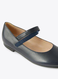 Ballerine in pelle - Blu | Il Gufo