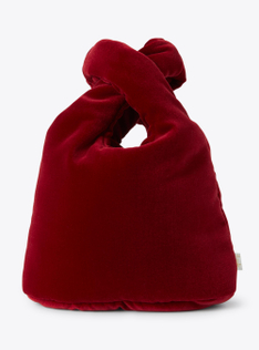 Borsa a secchiello in velluto - Rosso | Il Gufo