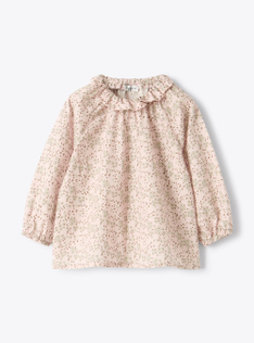 Blusa in cotone floreale - Rosa | Il Gufo