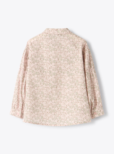 Bluse aus Baumwolle mit Blumenmuster - Rose | Il Gufo