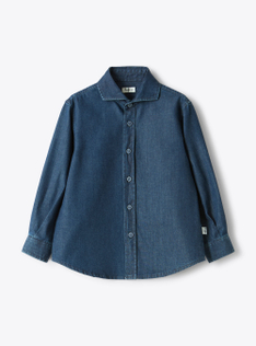 Cotton denim shirt - Blue | Il Gufo