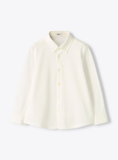 Chemise button-down en piqué - Blanc | Il Gufo