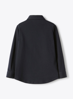Hemd aus Baumwoll-Jersey - Blau | Il Gufo