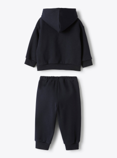 Sweatshirt-Anzug mit Hündchen - Blau | Il Gufo