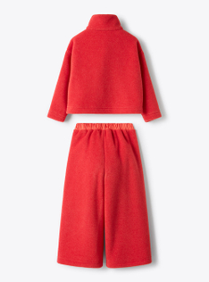 Fleece set with nylon details - Orange | Il Gufo