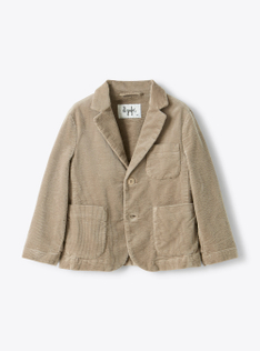 Corduroy velvet blazer - Brown | Il Gufo