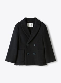 Double-breasted wool-blend blazer - Blue | Il Gufo