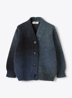 Gradient wool-blend cardigan - Blue | Il Gufo