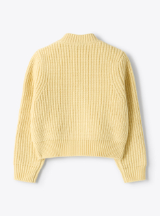 Cotton-blend cardigan - Yellow | Il Gufo