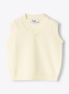 Merino wool vest - White | Il Gufo