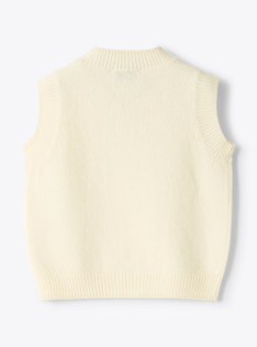 Merino wool vest - White | Il Gufo