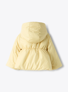 Flared jacket with hood - Yellow | Il Gufo