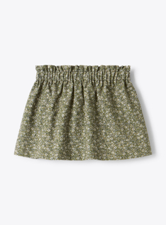 Flared floral velvet skirt - Green | Il Gufo